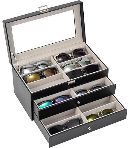 Amazon.com: AUTOARK Leather 18 Piece Eyeglasses Storage and