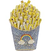 DEBIMY French Fries Chips Rhinestone Clutch Women Crystal Handbag Sparkly Evening Bag Purses for Wedding Party