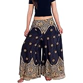 Lannaclothesdesign Palazzo Pants for Women Wide Leg Boho Harem Yoga Pants S M L XL Sizes