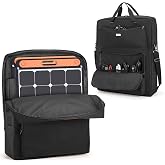 HODRANT Solar Panel Storage Bag Compatible with Jackery SolarSaga 100W 100X | Padded Travel Carrying Case for 2 Battery Panels, Double-Layer Solar Panel Carrier with Shoulder Strap, Patent Design