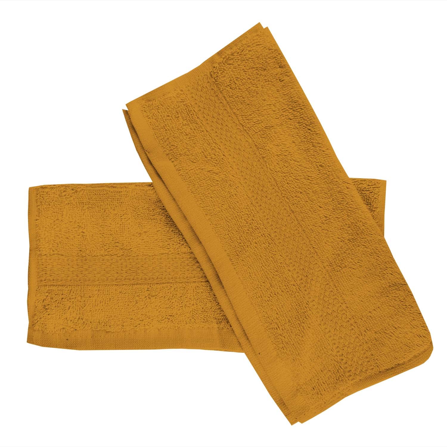Soleil d'ocre, Lagune Set of 2 Guest Towels, Cotton, Yellow, 30 x 40 cm