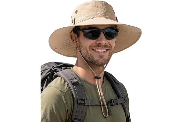 FURTALK Sun Hats for Men Fishing Hat UPF Protection Wide Brim Bucket Hat | Breathable, Quick-Dry, Water Rapellent, Soft Sweat