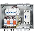 PV Combiner Box 2 String Solar Distribution Box with 25A, 250A DC Circuit Breakers, 63A,125A AC Circuit Breakers, and Surge Protection. Solar PV Breaker Box Perfect for 8K-10KW Solar Inverter Systems