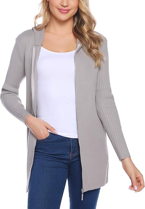 hooded waterfall cardigan