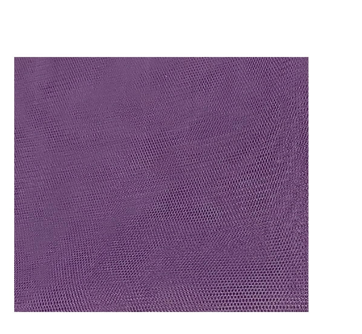 Novato Textiles Premium 4 Way Stretch Dress Net Fabric Mesh Bridal Dress Fabric Nylon Material pre Cut Fabric (Lilac, 2 Meter)
