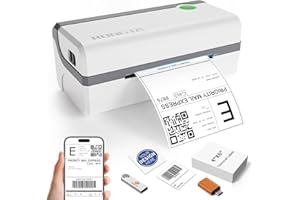 Rongta Bluetooth Thermal Shipping Label Printer, Wireless 4x6 Label Sticker Printer for Shipping Packages, Support Android, iPhone, Widely Used for Amazon, Ebay, Shopify, Etsy, UPS