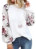 MIHOLL Women’s Long Sleeve Tops Lace Casual Loose