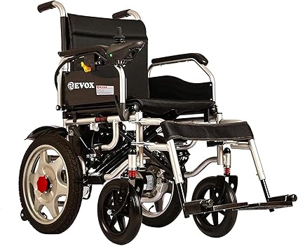 EVOX/ELECTRIC WHEELCHAIR/WC 102-M/WITH MAG WHEELS/PORTABLE/EASY FOLDABLE/ALL WARRANTED/ELECTROMAGNETIC AND MANUAL BREAKS/EASY RECHARGING