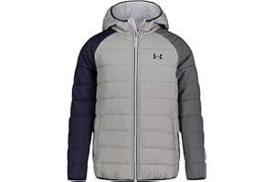 Under Armour boys Pronto Colorblock Puffer Jacket, Mid-weight, Zip Up Closure, Repels Water