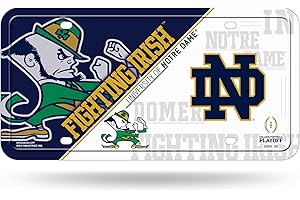 Rico Industries NCAA Notre Dame Fighting Irish - ND Metal Auto Tag 6" x 12" - Great for Truck/Car/SUV