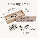 Jaques of London Double 6 Dominoes Set Complete D6 Game Wooden Box Adults view 2