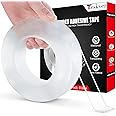 Teskyer Double Sided Tape Heavy Duty, Strong Adhesive Multipurpose Mounting Tape, Removable and Reusable Transparent Tape(16.