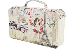 Lbxgap Portable Colored Pencil Case Organizer 103 Larger Individual Slots Holds 300 Pcs Pencils with Printing Pattern for Wat