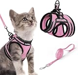 rabbitgoo Cat Harness and Leash Set Pink Extra Small Adjustable Vest