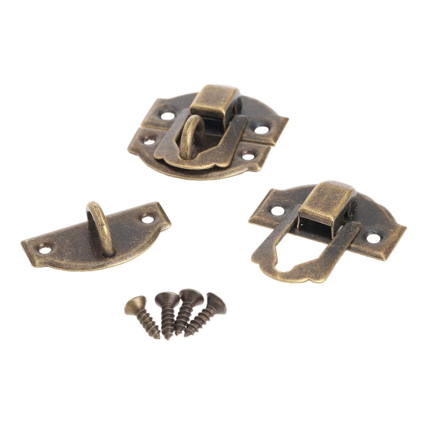 Dophee 10pcs Antique Brass Decorative Hasp Jewelry Wooden Box Hasp