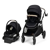 Maxi-COSI Zelia Pro 5-in-1 Travel System with Mico Pro Infant Car Seat, Baby Stroller Combo, Reversible Seat, Large Wheels, Adjustable Handle, Newborn to Toddler, Lightweight, Caspian Caviar