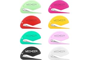 MECHEER Letter Opener Envelope Slitter 8 Pack, Plastic Letter Openers with Ergonomic Grip, Safe Mail Opener Tool with Concealed Blade for Office, Home Use, Envelopes Opener Tool for Letter, Mail, Package