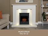 Adam Holston Electric Inset Stove Fire Black Remote 7-Day Timer LED Log Effect view 6