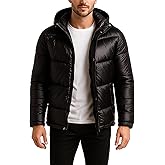 Southpole Mens Puffer Jacket - Lightweight Packable Hooded Puffer Jackets Puffy Winter Coats for Men Snow Ski Hiking (S-XL)