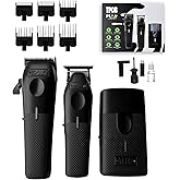 TPOB Play Barber Hair Clippers for Men 7500 RPM with Rubber Grips (Blackout 3 Set)