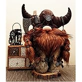 Halloween Special - Viking Warrior Gnome Doll, Fall Farmhouse Gnome Plush Decor Indoor, Nordic Gnomes Decorations for Home, Handcrafed Cute Scandinavian Style Gnomes for Kitchen Table Ornaments (A)…