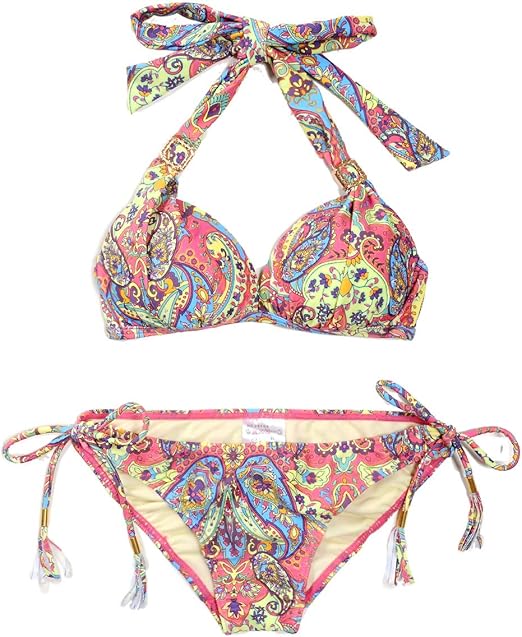 Amazon Roial ペイズリー柄ビキニ水着 Sw1109 9m ピンク ビキニ セパレーツ 通販