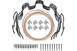 Swpeet 67Pcs Couch Spring Repair Kit - Including Springs, Upholstery Clips, Seat Stay Wire, Retaining Wire Clips and Screws -