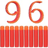 lififun Mega Dart Refill Pack 96 Pcs Compatible with Nerf N-Strike Mega Series Blasters, Red