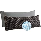 WhatsBedding Memory Foam Body Pillow with Cover, Long Bed Pillow for Adults | Breathable Removable Pillowcase, Skin-friendly, Medium-firm for Side Sleepers, Large Size Fits All