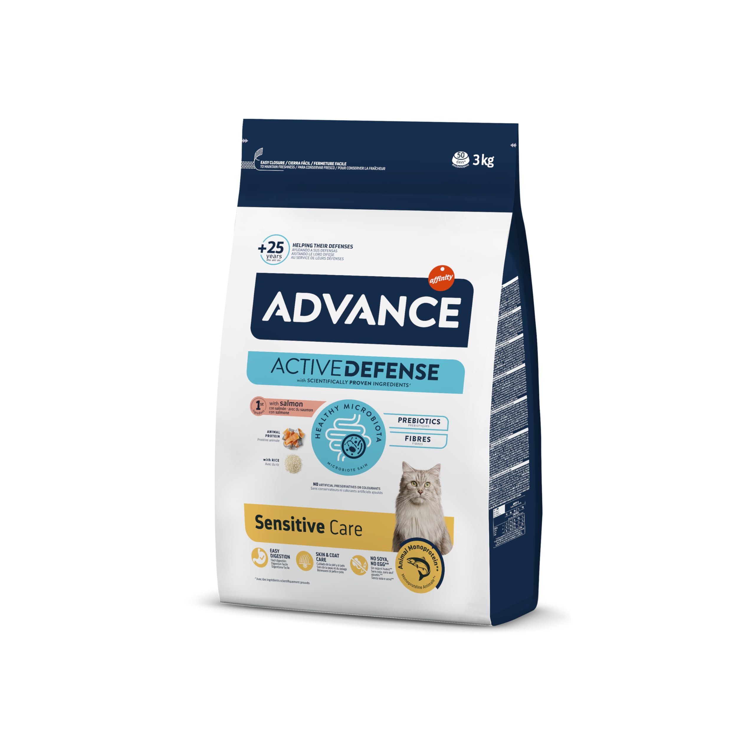 ADVANCE Adult salmon and rice dry food cat, pack of 1 (1 x 3 kg)