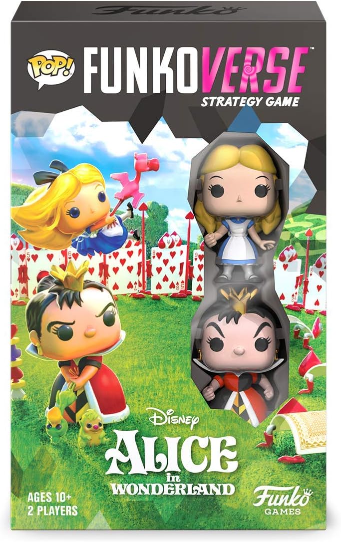 FUNKO GAMES Funkoverse: Alice In Wonderland 100, Alice And Queen Of Hearts, 3'' (7.6 Cm) POP!