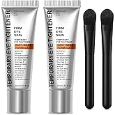 Fuputo Perfection Eye Tightener Cream, Instant Firming Lifting Eye Cream for Wrinkles, Puffiness & Fine Lines, Gentle Skin Care All Skin Types-White-(2PCS with 2 Brushes)