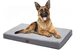 Eterish Large Orthopedic Dog Bed for Medium, Large Dogs up to 75 lbs, 3 inches Thick Egg-Crate Foam Dog Bed with Removable Cover, Pet Bed Machine Washable