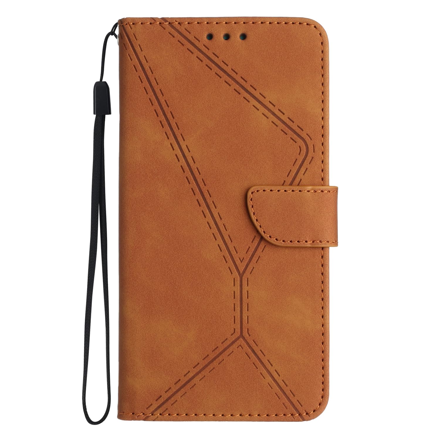 EasyShow Case Compatible with Honor 200 Lite Wallet Case, Honor 200 Lite PU Leather Flip Folio Cover with [Kickstand]+[Card Slot], Phone Shell Cases Suitable for Honor 200 Lite-Brown