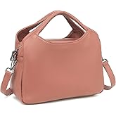 KOGTLA Genuine Leather Purses for Women with Detachable Satchel Strap, Ladies Handbags, Tote Hobo Bags