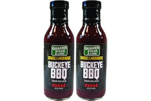 Quaker Steak & Lube Buckeye Barbecue Wing Sauce - 2 12 Ounce Bottles of Quaker Steak and Lube Famous Wing Sauce