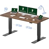FLEXISPOT 71"x32" Electric Standing Desk, Black Walnut | Dual Motor, 198 LBS Capacity, Spacious Workspace, Multi-Monitor Setup, Home Office &amp; Creative Studio