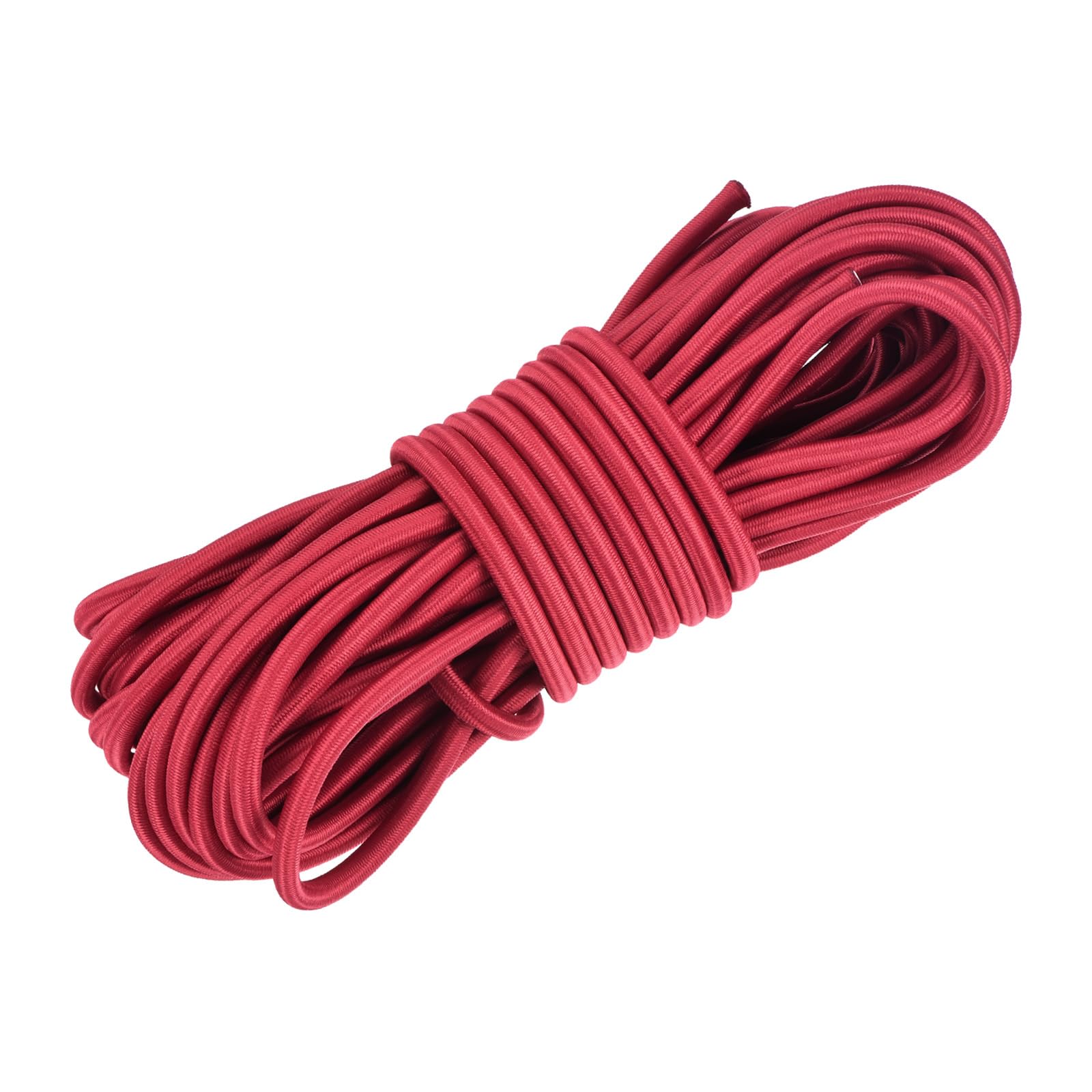 DMiotech 6mm Shock Cord, 15 M Red Bungee Cord Tent Pole Shock Cord Round Elastic Kayak Rope Stretch String Marine Grade Heavy Polyester for DIY Projects Tie Downs