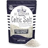 Le Marinier Celtic Salt Organic Grey Coarse, 1.1lb - 18oz | Mineral Rich, 100% Natural, Unrefined French Sea Salt, Celtic Salt Organic 80+ Minerals Coarse, Hand Harvested, Cooking, Finishing, Hydration (1.1lb Grey Coarse)