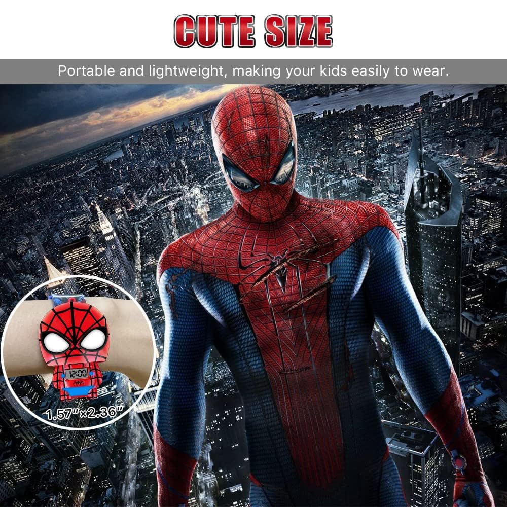 Superhero Kids Watch, Kids Digital Watch for Boys Girls, Easy Read Cute Cartoon Wrist Watches Toy, Gift for Holiday, Birthday, Christmas