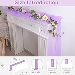 Snowkingdom Lavender Purple Table Runner, 10FT
