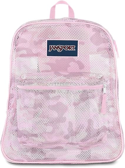 jansport pink mesh backpack
