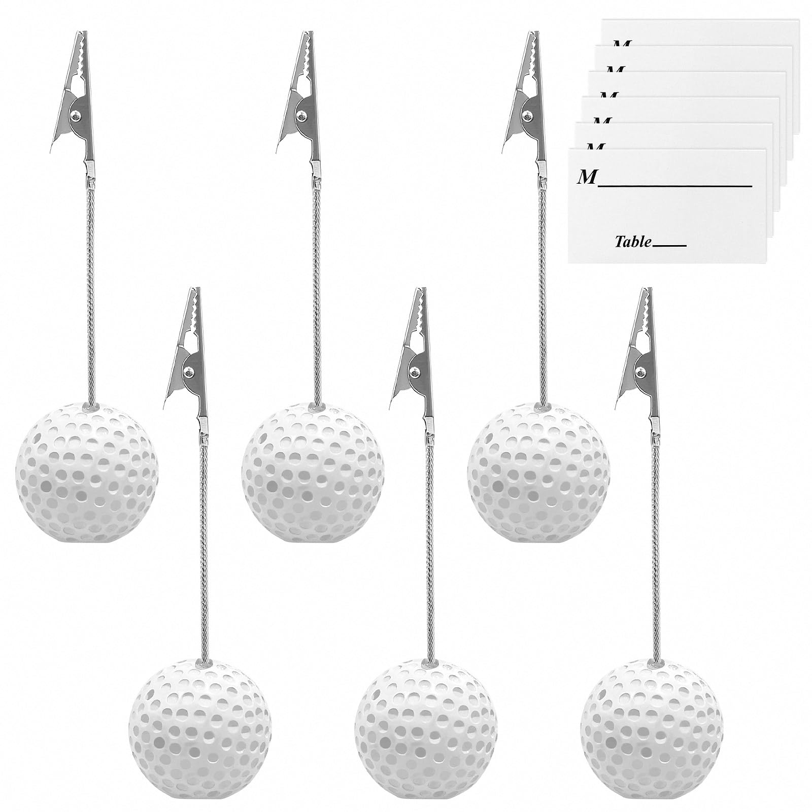 Photo 1 of *** ONLY 3 PCS***6Pcs Resin Golf Ball Alligator Clips Premium Golf Theme Table Decorations Party Supplies and Gift Card Holders 4.9 x 1.5 Inches