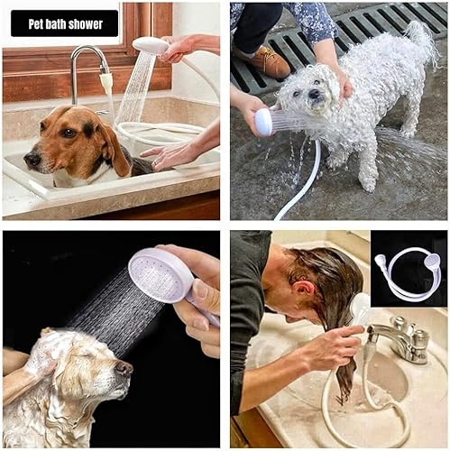 Pet Faucet Sprayer Portable Sink Spray Hose Shampoo Sprayer Rubber Pet Bath  Handheld Shower for Bathing Baby,