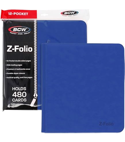 Amazon.com: BCW Z-Folio 9-Pocket LX Album - Grey | Secure Zipper