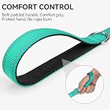 Joytale Padded Handle Dog Lead Double-Sided Reflective Nylon 1.2m Teal view 3