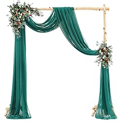 Wedding Arch Draping Fabric,1 Panel 18FT Emerald