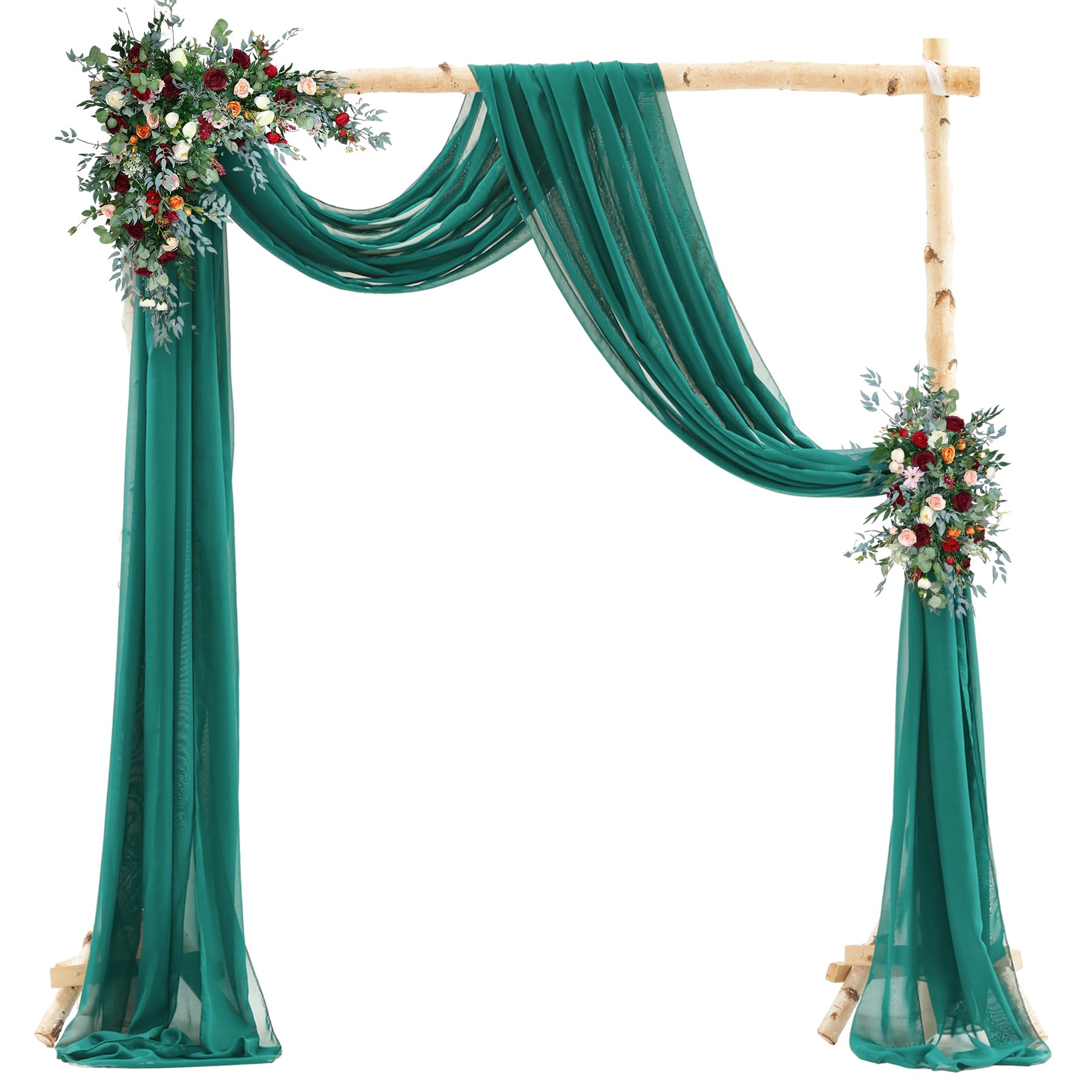 Wedding Arch Draping Fabric,1 Panel 18FT Emerald
