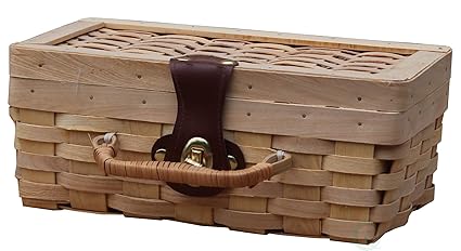 Vintiquewise(TM) Small Woodchip Picnic Basket, Childs Private Picnic Basket