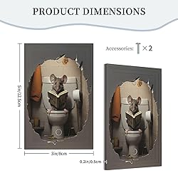 Xuejiaku Light Switch Cover Mouse Sitting On Toilet